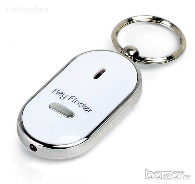 Ключодържател с аларма която реагира на свирене и лесно намирате изгубени ключове + вградено фенерче, снимка 1