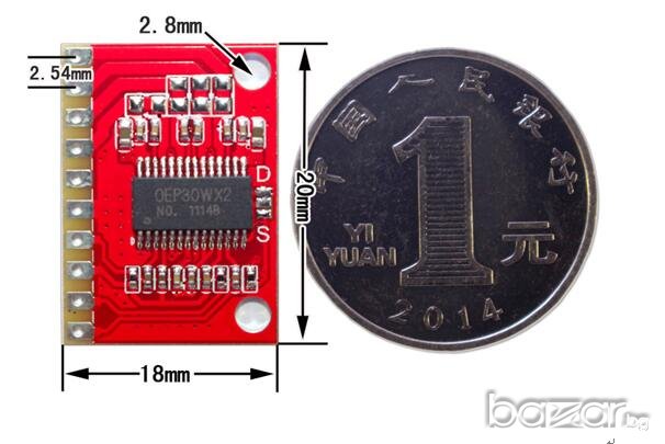 Усилвател с ОЕP30W*2  стерео 30W+30W Class D  8-24v, снимка 1