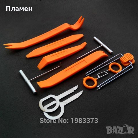 Ремонтен комплект инструменти за разглобяване и демонтаж на интериор, кола, 12 части, снимка 4 - Аксесоари и консумативи - 21611202