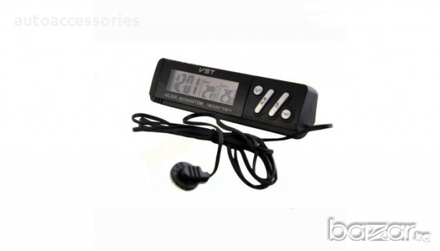 Термометър Дигитален с часовник и сонда (VST-7065), снимка 1