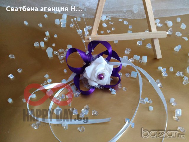 Сватбани бутониери - бутониера - гривна Роуз, снимка 2 - Сватбени аксесоари - 14769328