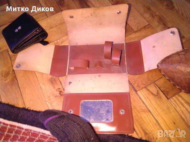 Калъф принадлежности за бръснене от соца-естествена кожа