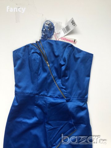 Нова синя дамска рокля, с етикет, снимка 3 - Рокли - 18147881