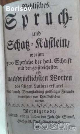 Антични библии от Мартин Лутер 1769, снимка 2 - Антикварни и старинни предмети - 18680989