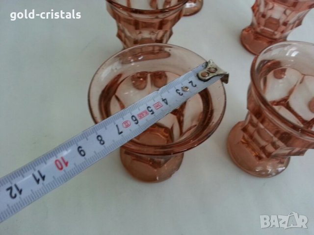 Ретро стъклени чаши цветно стъкло , снимка 9 - Антикварни и старинни предмети - 26193994