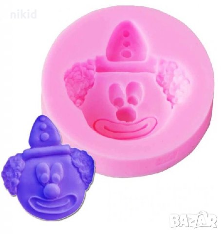 Усмихнат весел Палячо клоун силиконов молд форма декор украса торта фондан