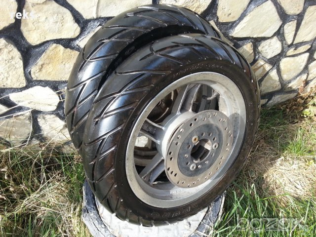 2 броя гуми и джанти за скутер 110/70/12, снимка 7 - Гуми и джанти - 10098803