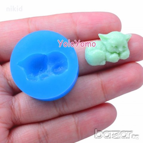 мини котенце силиконов молд форма за декорация и украса торта фондан шоколад тесто