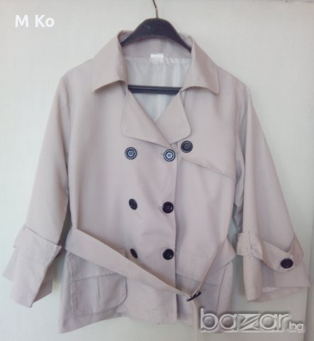 къс шлифер - размер BG 48/L, бюст - 102 см., снимка 1 - Палта, манта - 20123913
