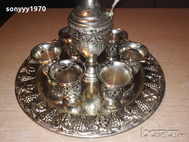 ретро колекция-поднос с кана и 6 чаши-внос швеицария, снимка 7 - Колекции - 20403358