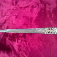 стар посребрен нож за писма, снимка 3 - Антикварни и старинни предмети - 16531843