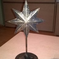 Метален свещник-40х16см-внос швеицария, снимка 4 - Антикварни и старинни предмети - 17521742