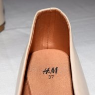H&M - 100% Оригинални равни дамски обувки / Пантофи / Пантофки / Чехли / Светли / Кожени / Кожа, снимка 6 - Чехли - 17278109