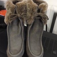 Дизайнерски кожени ботуши Filippa K Lauren Fur Bootie, снимка 2 - Дамски ботуши - 23799816