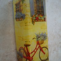 " Ретро велосипед " - стъклено кухненско шише от Италия, снимка 1 - Кухненски принадлежности - 23400633
