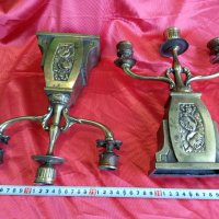 Комплект Бронзови КАМИННИ Свещници, снимка 7 - Антикварни и старинни предмети - 25933551