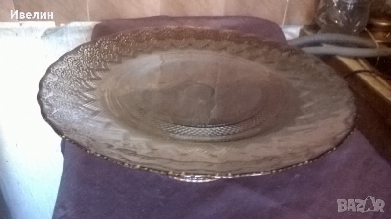 стъклена купа,плато, снимка 1