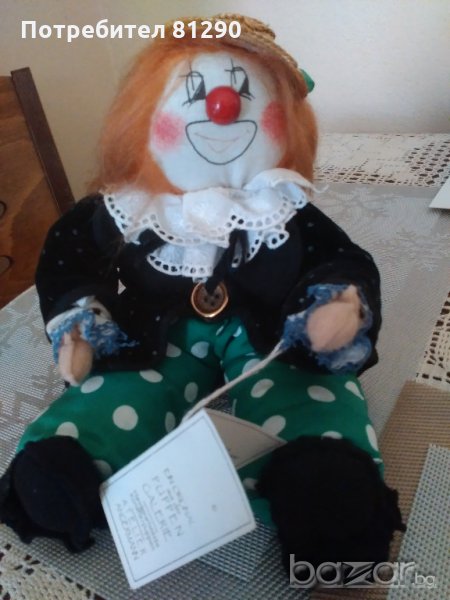 Ръно изработена кукла клоун, снимка 1