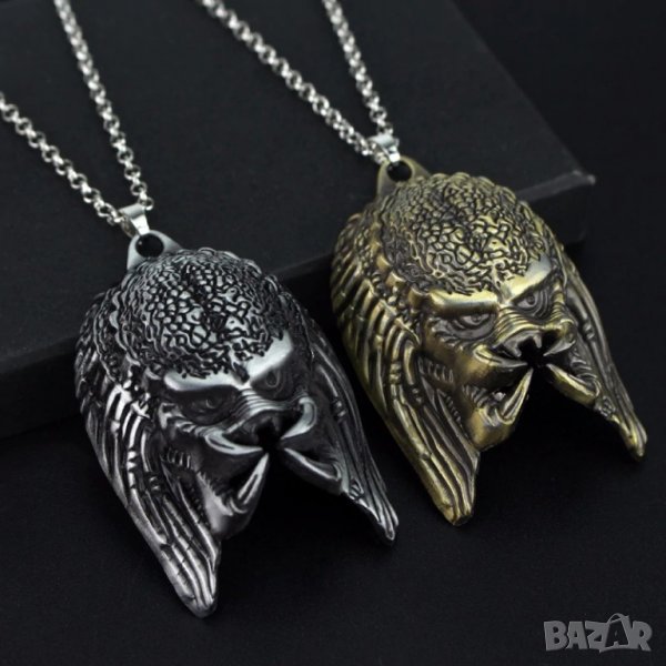 Хищника-The Predator-Колие-Медальон-Маска-Масивен-Едър, снимка 1