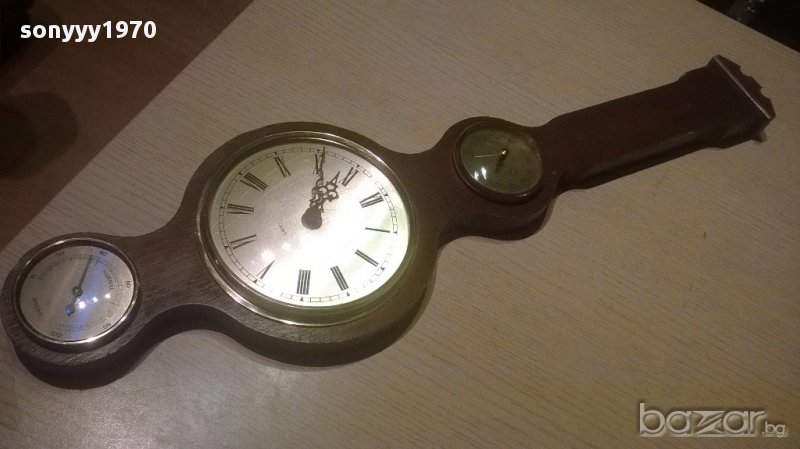 Ретро хидро/барометър/часовник-60/17см-внос швеицария, снимка 1