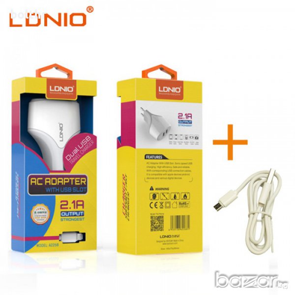 Универсално зарядно за 220V LDNIO DL-A2268 USB 2.1A, снимка 1