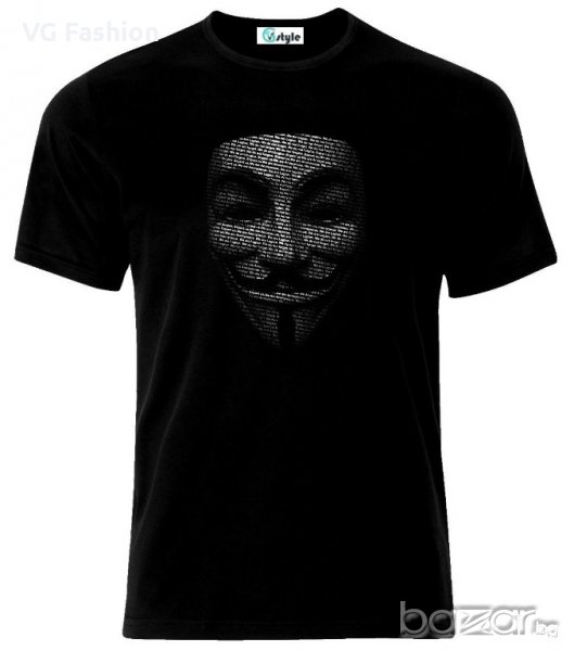 Мъжка тениска Inspired By V For Vendetta Mask Anonymous T-Shirt, снимка 1