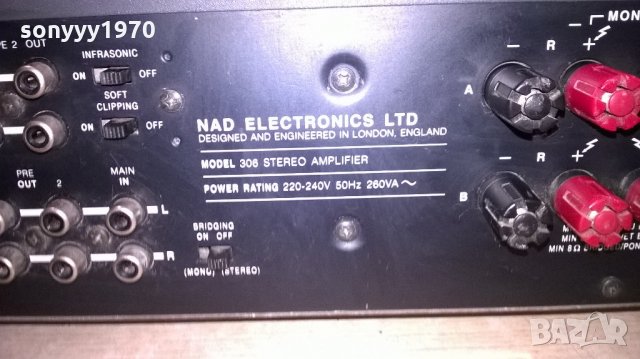 nad model 306-stereo amplifier-england, снимка 13 - Ресийвъри, усилватели, смесителни пултове - 22137884