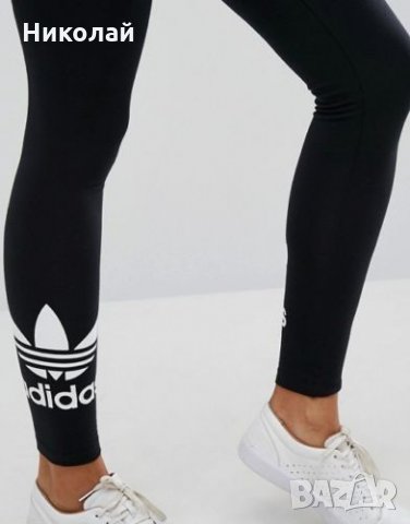 adidas Originals Women's Double Trefoil Leggings, снимка 17 - Клинове - 25649751