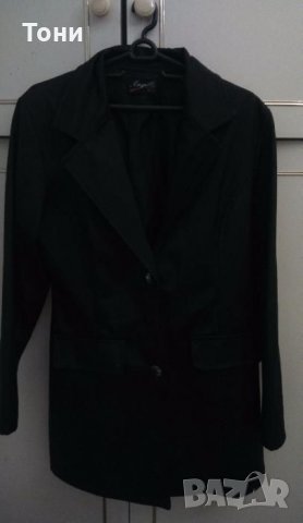 Черно яке - шлифер - като ново!, снимка 1