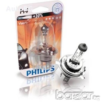 Халогенна лампа Philips H4 +30 Vizion 12 V / 55/60 W, снимка 1 - Аксесоари и консумативи - 13659749