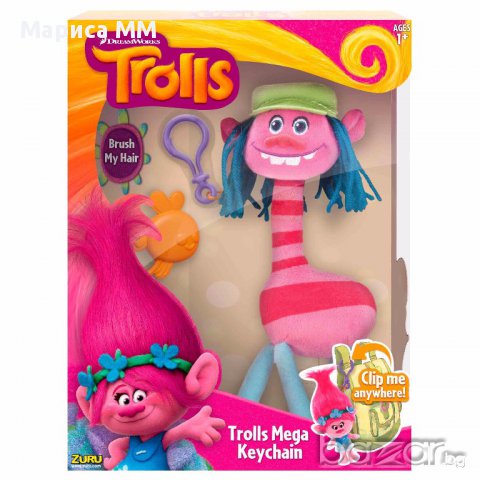 Тролчета фигурка Купър с гребенче TROLLS - Cooper, 22 cm в кутия 