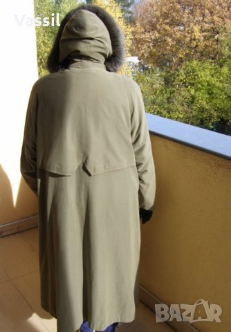 Като ново - дамско зимно палто заешка подплата и зимна шапка, снимка 4 - Палта, манта - 23832770