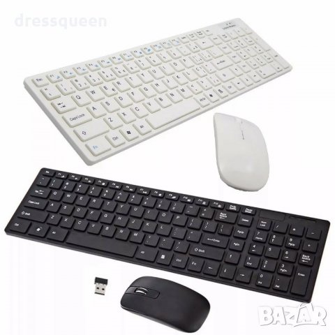0803 Безжична клавиатура и мишка със силиконово покритие, снимка 1 - За дома - 23449065