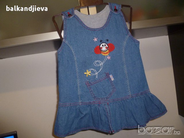 Рокля дънкова, снимка 3 - Бебешки рокли - 17058839