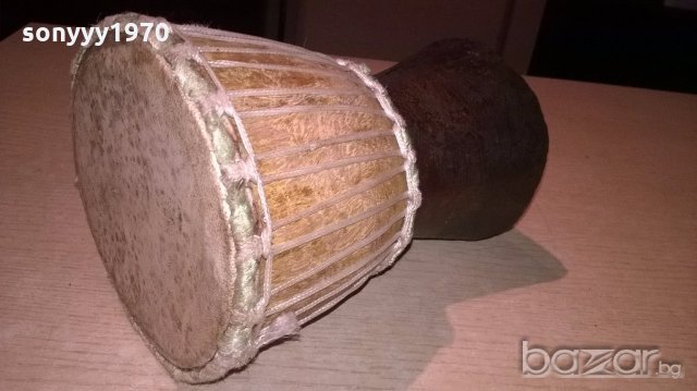 ретро тарамбука от естествени материали-20х14см-от франция, снимка 5 - Ударни инструменти - 20040961