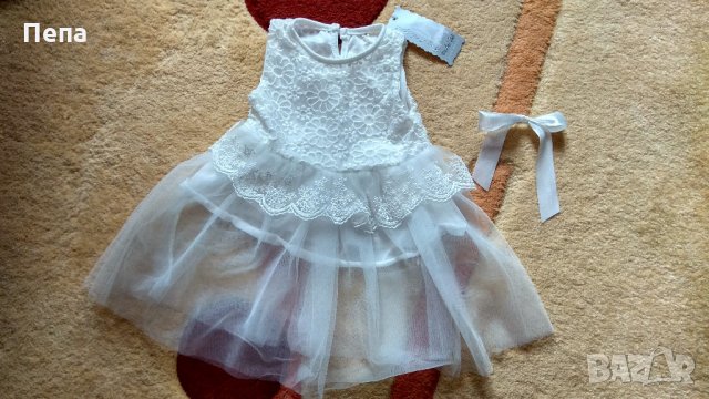 6-8 месеца чисто нова детска рокличка с бродерия за дете , снимка 6 - Бебешки рокли - 12165624