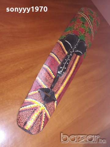 дървена маска-голяма и цветна-внос швеицария 80х17х7см, снимка 2 - Колекции - 21013914