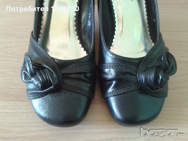 Страхотни черни обувки, снимка 4 - Дамски обувки на ток - 19373534