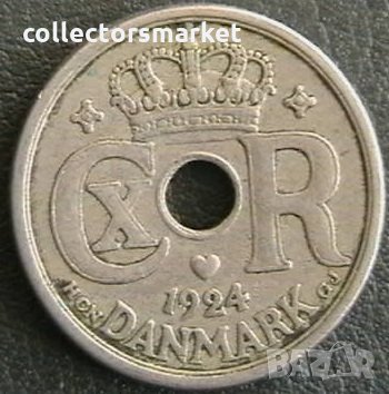 10 оре 1924, Дания, снимка 2 - Нумизматика и бонистика - 25439732