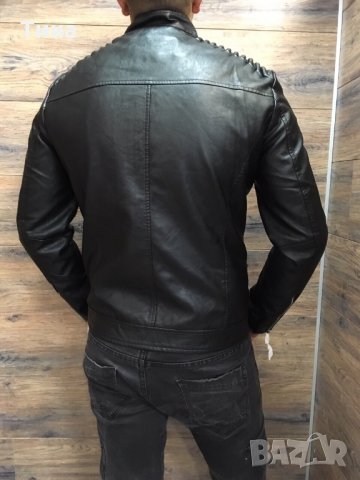 Модерно кожено яке, снимка 2 - Якета - 22657263