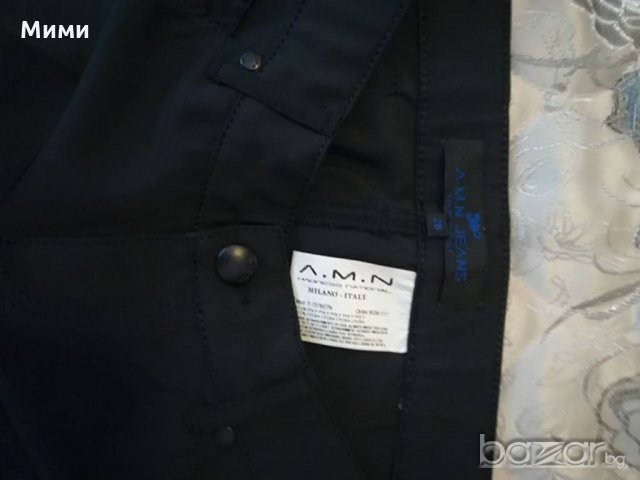 Черен панталон AMN, снимка 4 - Панталони - 20566702