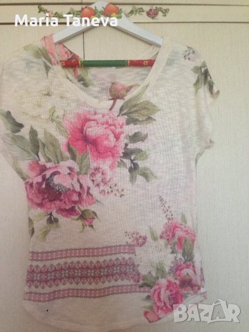 Дамска трикотажна блуза, снимка 1 - Тениски - 21496884