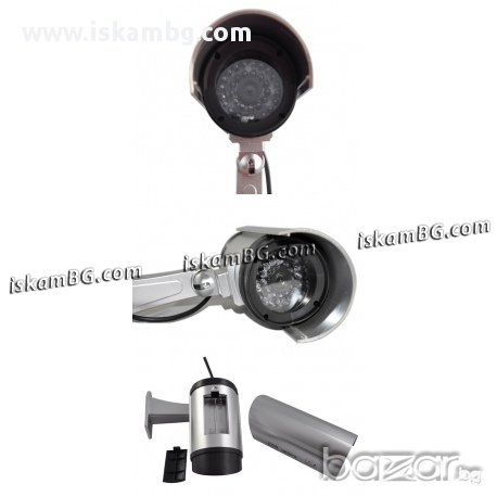 Фалшива камера за видеонаблюдение ГОЛЯМА - код 1100, снимка 4 - Други - 13574260