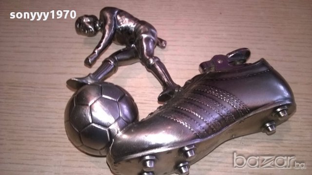 Ретро метална запалка с футболист 14/14/5см-внос швеицария, снимка 3 - Антикварни и старинни предмети - 16451557