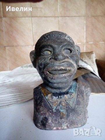 стара метална декорация-африканец, снимка 1 - Антикварни и старинни предмети - 21634960