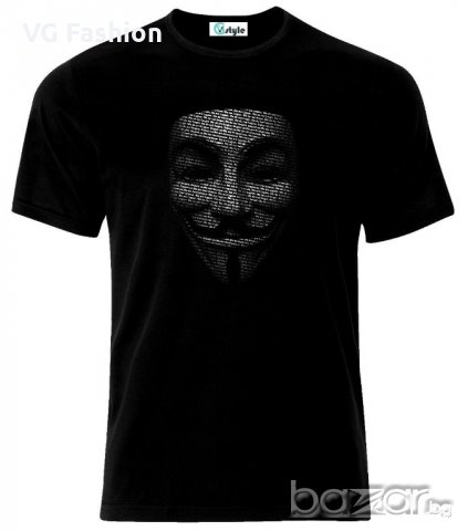 Мъжка тениска Inspired By V For Vendetta Mask Anonymous T-Shirt, снимка 1