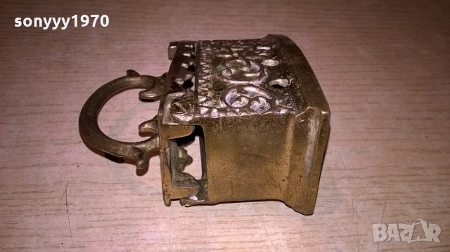 красива ютия-мед/месинг-цвят злато-внос швеицария-10х9х5см, снимка 12 - Колекции - 22257569