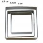 3 размера квадрат квадрати рамкии метални резци форми украса декорация торта фондан бисквитки, снимка 1 - Форми - 25391449