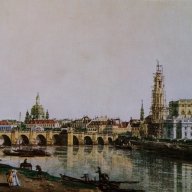 Стара антикварна картичка Canaletto от старият майстор  Belotto, художествена галерия Дрезден, снимка 1 - Антикварни и старинни предмети - 13085391