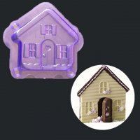 3D къща къщичка Поликарбонатна отливка калъп молд за шоколад Шоколадова черупка торта форма, снимка 1 - Форми - 21168470